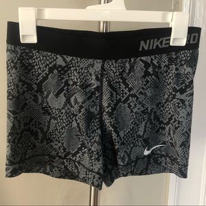 Nike Pro Snake-print Spandex Shorts